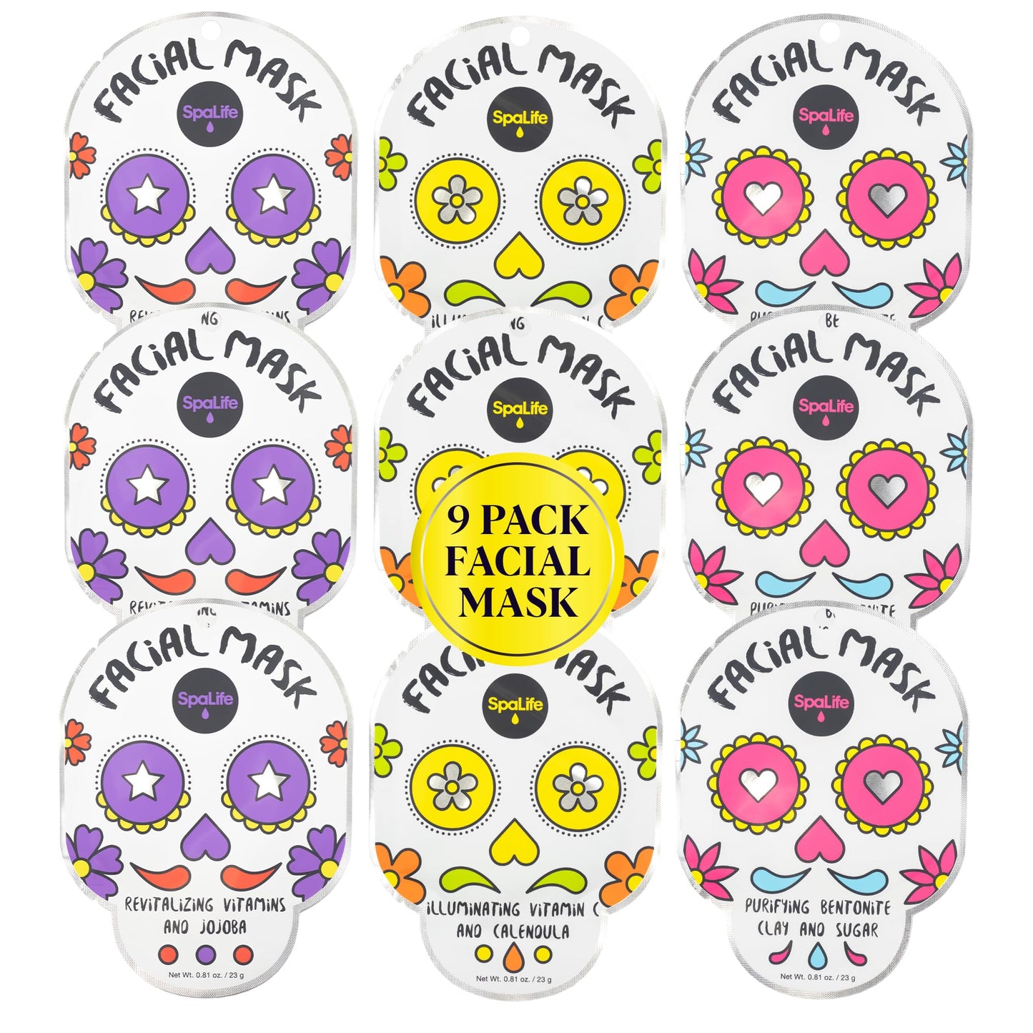 SpaLife Beauty Halloween Face Mask Spooky Glow Bundle | Korean Facial Masks