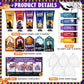 VESPRO 50 Pack Halloween Hand Cream, Facial Mask and Lip Balm Set