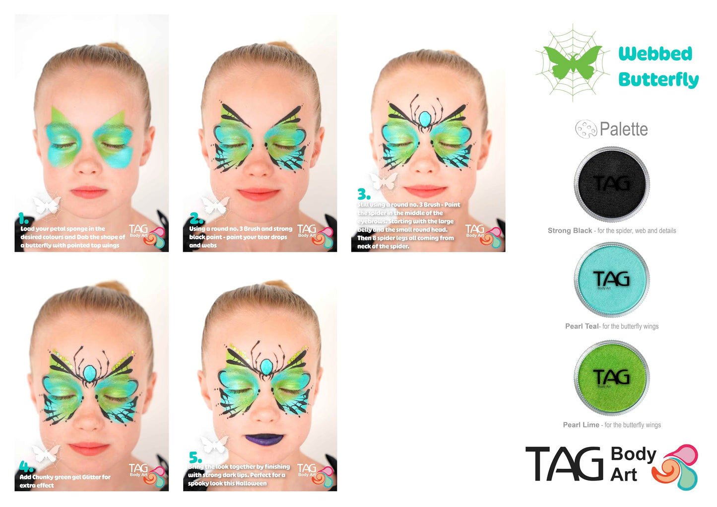 TAG Professional Face and Body Paint, Regular White 32gm