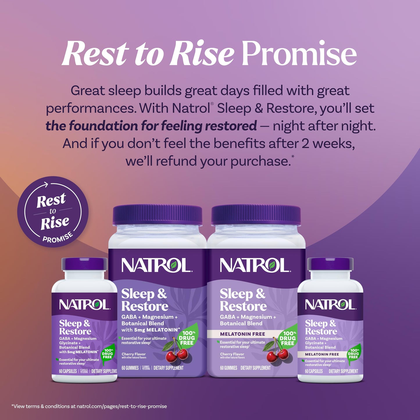 Natrol Sleep & Restore Magnesium Glycinate Blend Gummies