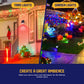 Kyosho Solar Color Spot Lights Outdoor, 9 Lighting Modes Halloween Christmas Lights