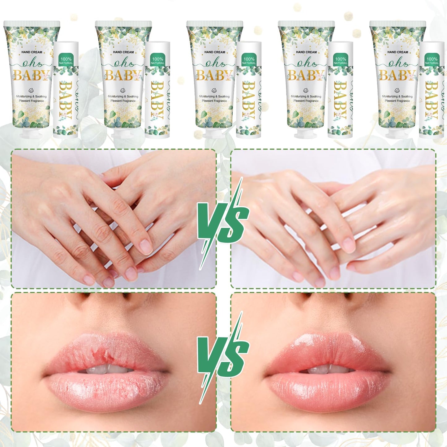 VESPRO 50 Pack Halloween Hand Cream, Facial Mask and Lip Balm Set