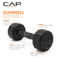 CAP Barbell 10 LB Coated Hex Dumbbell Weight Pair with Black Handle