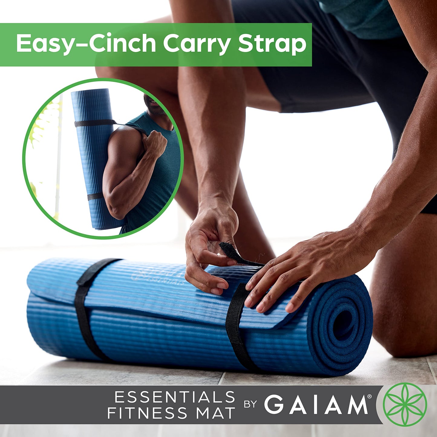 Gaiam Essentials Thick Yoga Mat Fitness