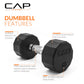 CAP Barbell 10 LB Coated Hex Dumbbell Weight Pair with Black Handle