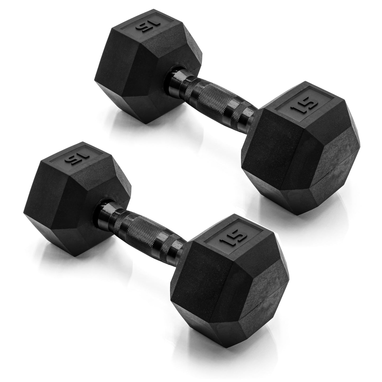 CAP Barbell 10 LB Coated Hex Dumbbell Weight Pair with Black Handle