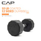 CAP Barbell 10 LB Coated Hex Dumbbell Weight Pair with Black Handle
