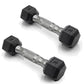 CAP Barbell 10 LB Coated Hex Dumbbell Weight Pair with Black Handle