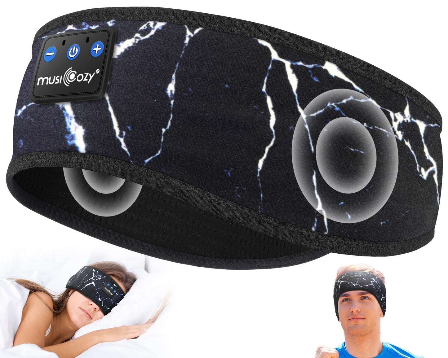 MUSICOZY Sleep Headphones Bluetooth 5.4 Headband, Wireless Earphones