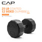CAP Barbell 10 LB Coated Hex Dumbbell Weight Pair with Black Handle