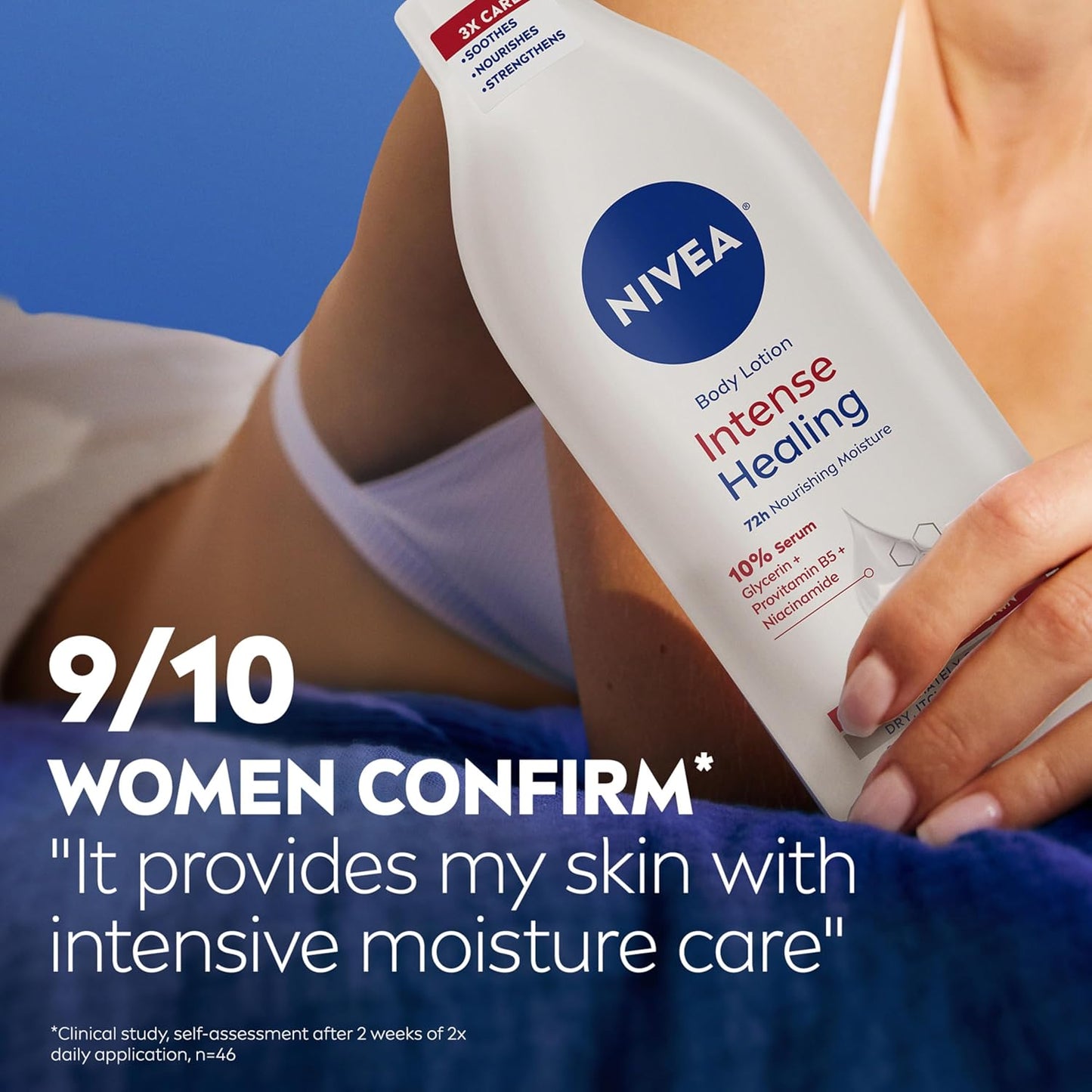 NIVEA Intense Healing Body Lotion 16.9oz for Very Dry Skin