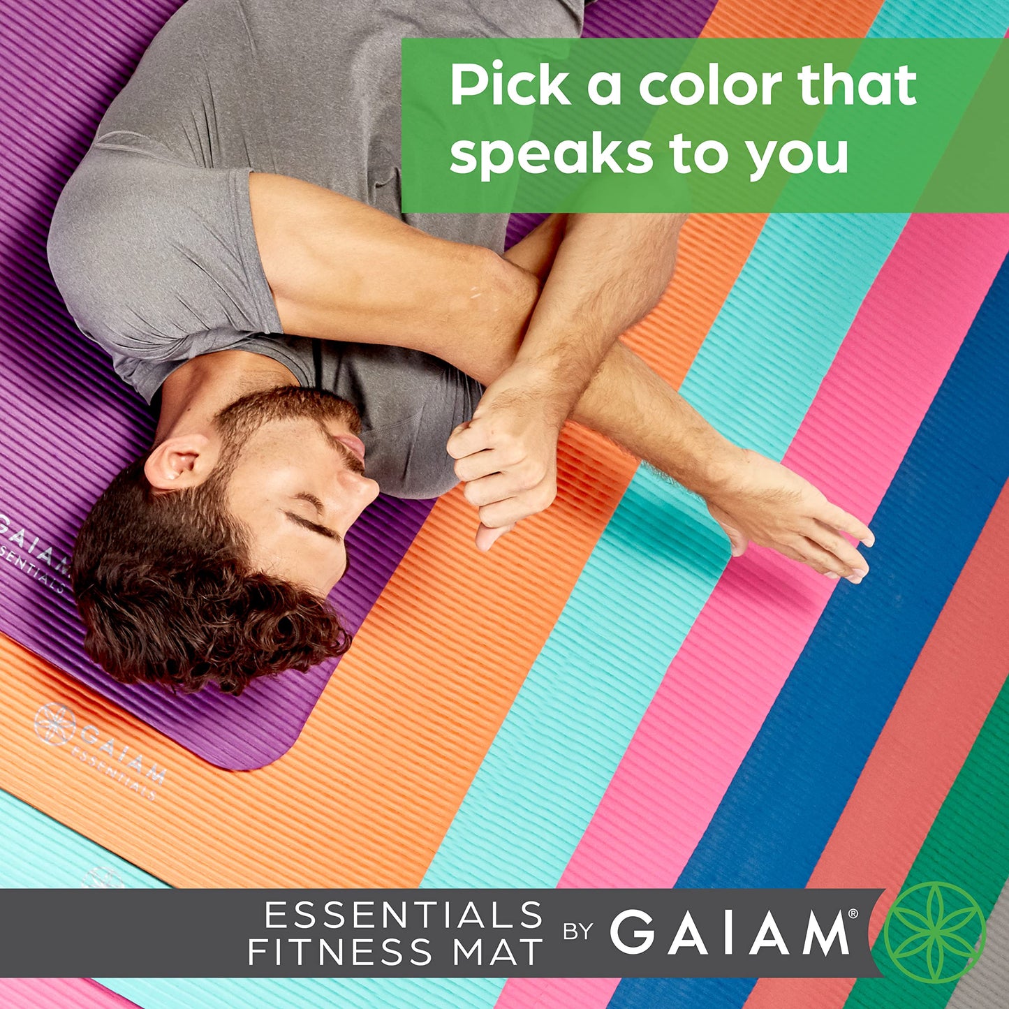 Gaiam Essentials Thick Yoga Mat Fitness