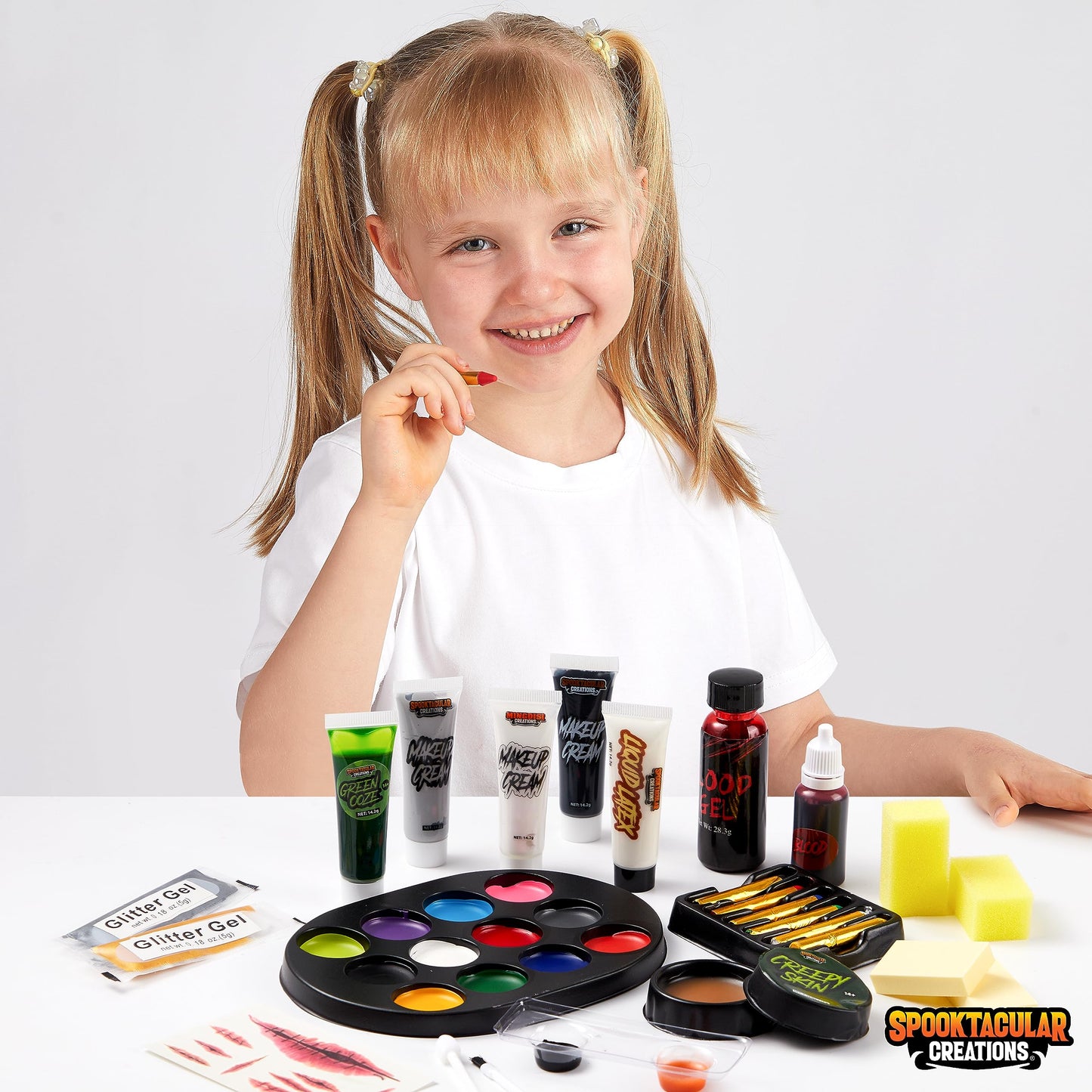 Spooktacular Creations 26 Pcs Halloween Family Makeup Kit
