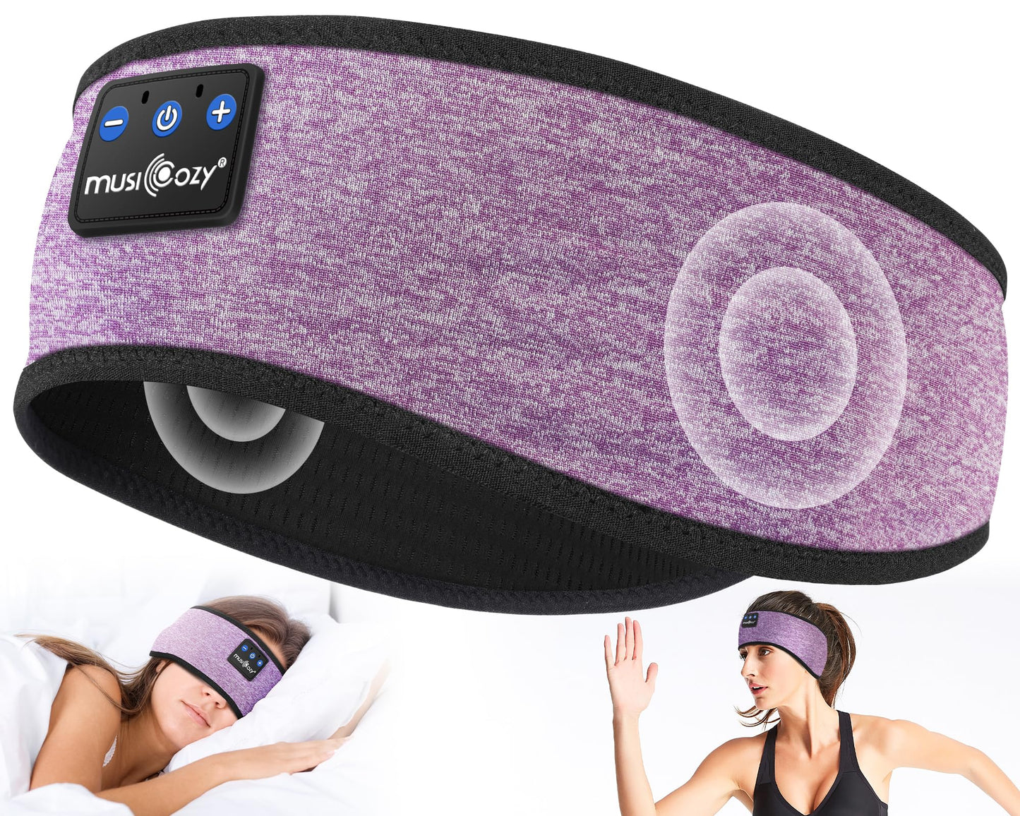 MUSICOZY Sleep Headphones Bluetooth 5.4 Headband, Wireless Earphones
