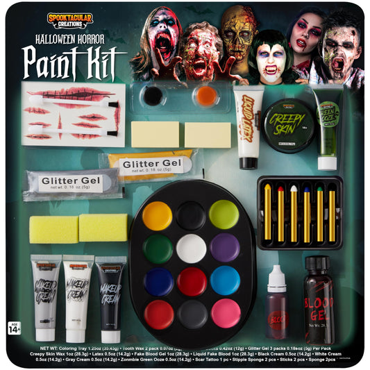 Spooktacular Creations 26 Pcs Halloween Family Makeup Kit