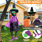 POPGIFTU 64" Large Crashing Witch into Tree Halloween Outdoor Decoration