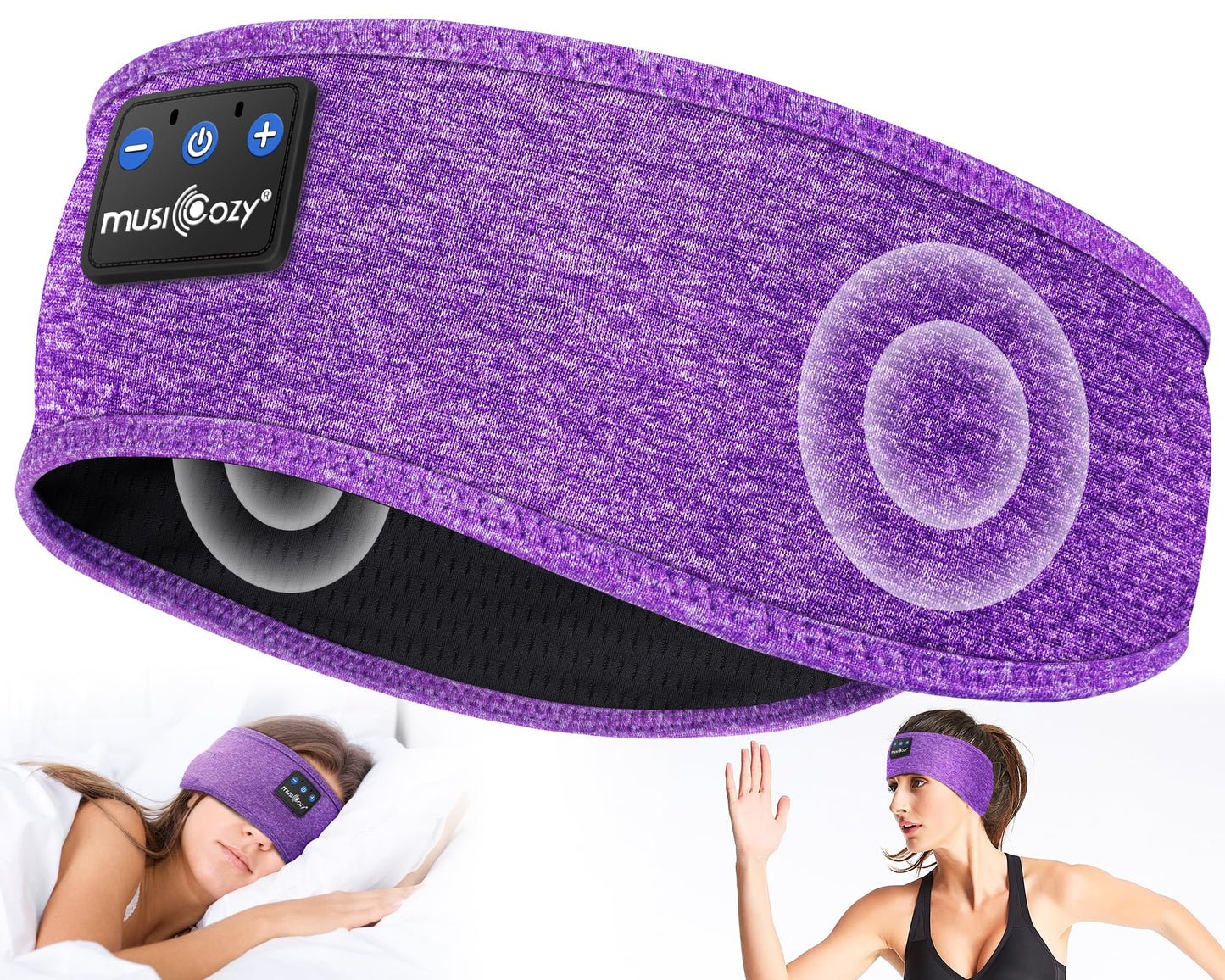 MUSICOZY Sleep Headphones Bluetooth 5.4 Headband, Wireless Earphones