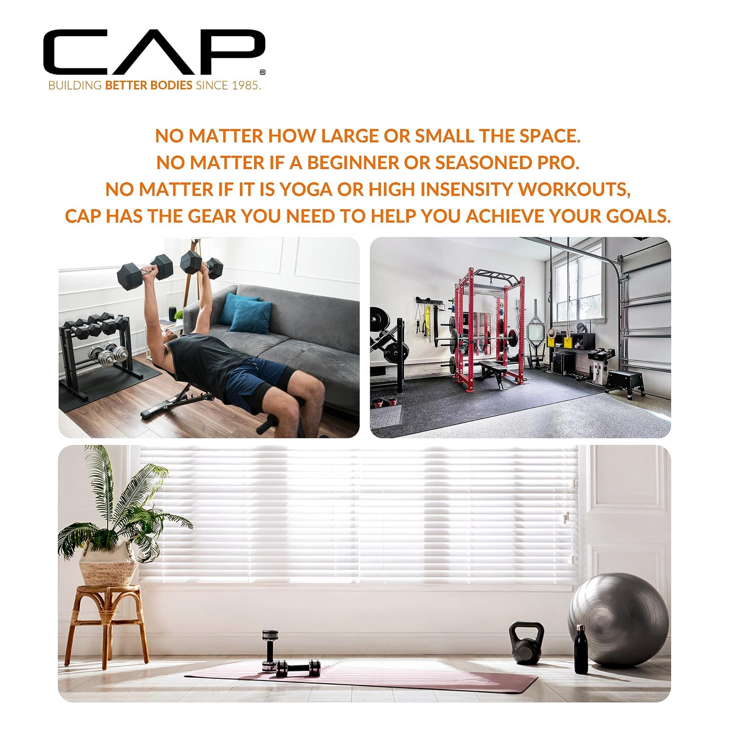 CAP Barbell 10 LB Coated Hex Dumbbell Weight Pair with Black Handle